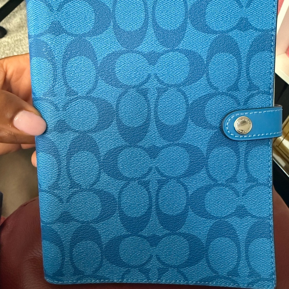 Rare Coach Blue Signature Pattern Notebook